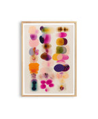 Colorful Abstract Shapes Print, Modern Organic Composition Wall Art