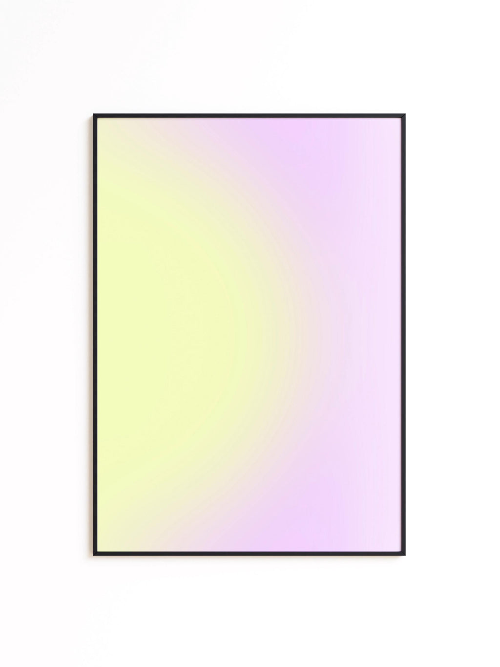 Pastel Yellow Lavender Gradient Art Print, Soft Minimal Abstract Wall Decor