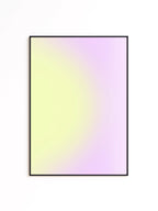 Pastel Yellow Lavender Gradient Art Print, Soft Minimal Abstract Wall Decor