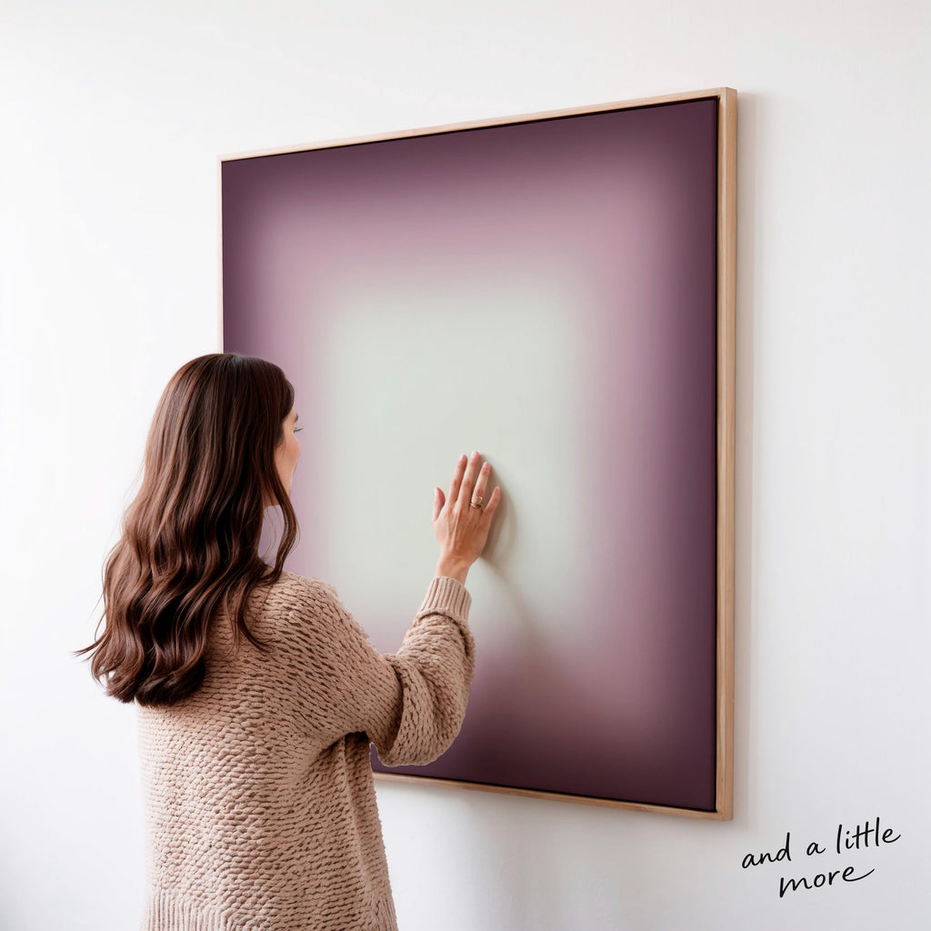 Purple Framed Wall Art, Dark Violet Gradient Print, Moody Lavender Canvas Print, Fall Art