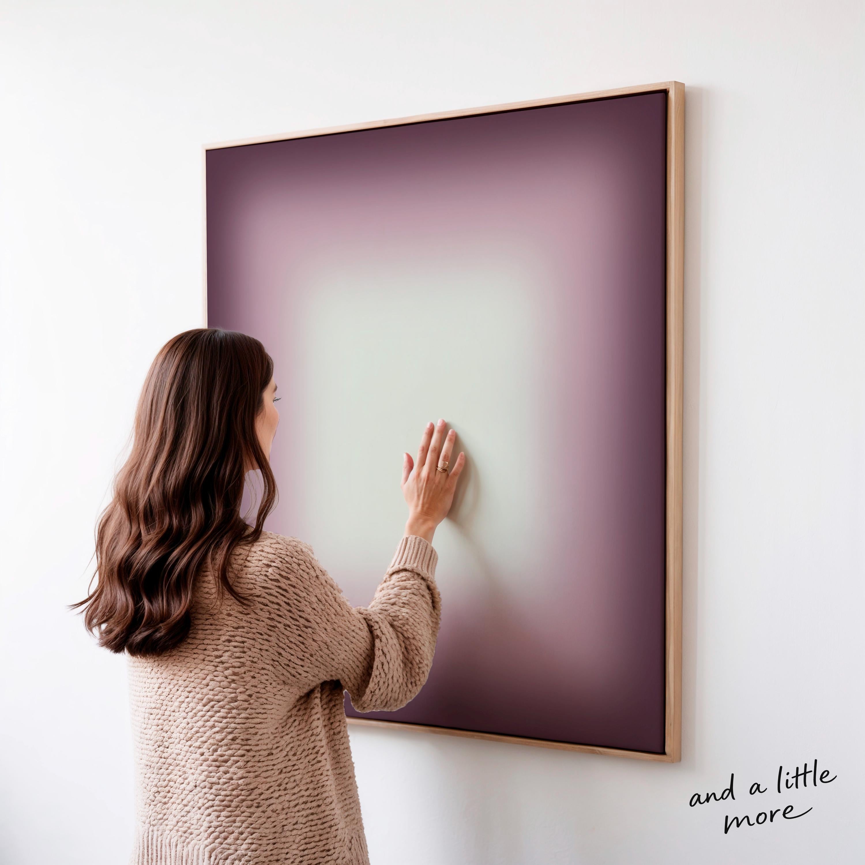 Purple Framed Wall Art, Dark Violet Gradient Print, Moody Lavender Canvas Print, Fall Art