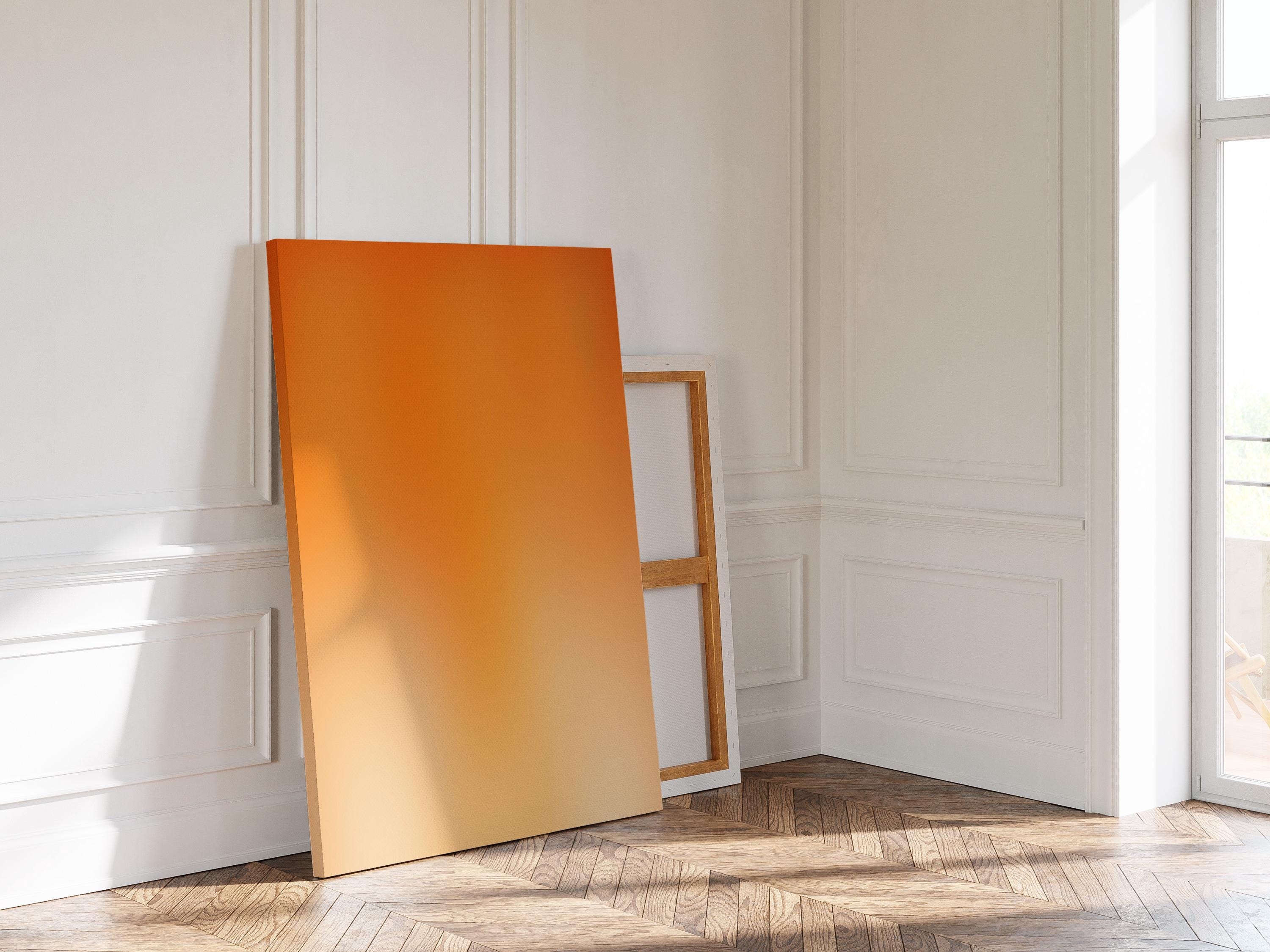 Orange Gradient Art Print, Minimal Abstract Poster, Warm Modern Wall Decor