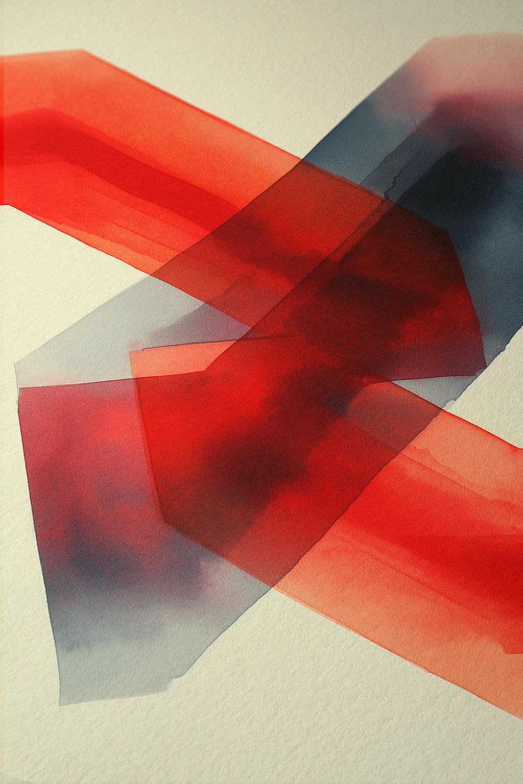 Abstract Racing Wall Art Print, Red Motorsport Poster, Modern Speed Decor
