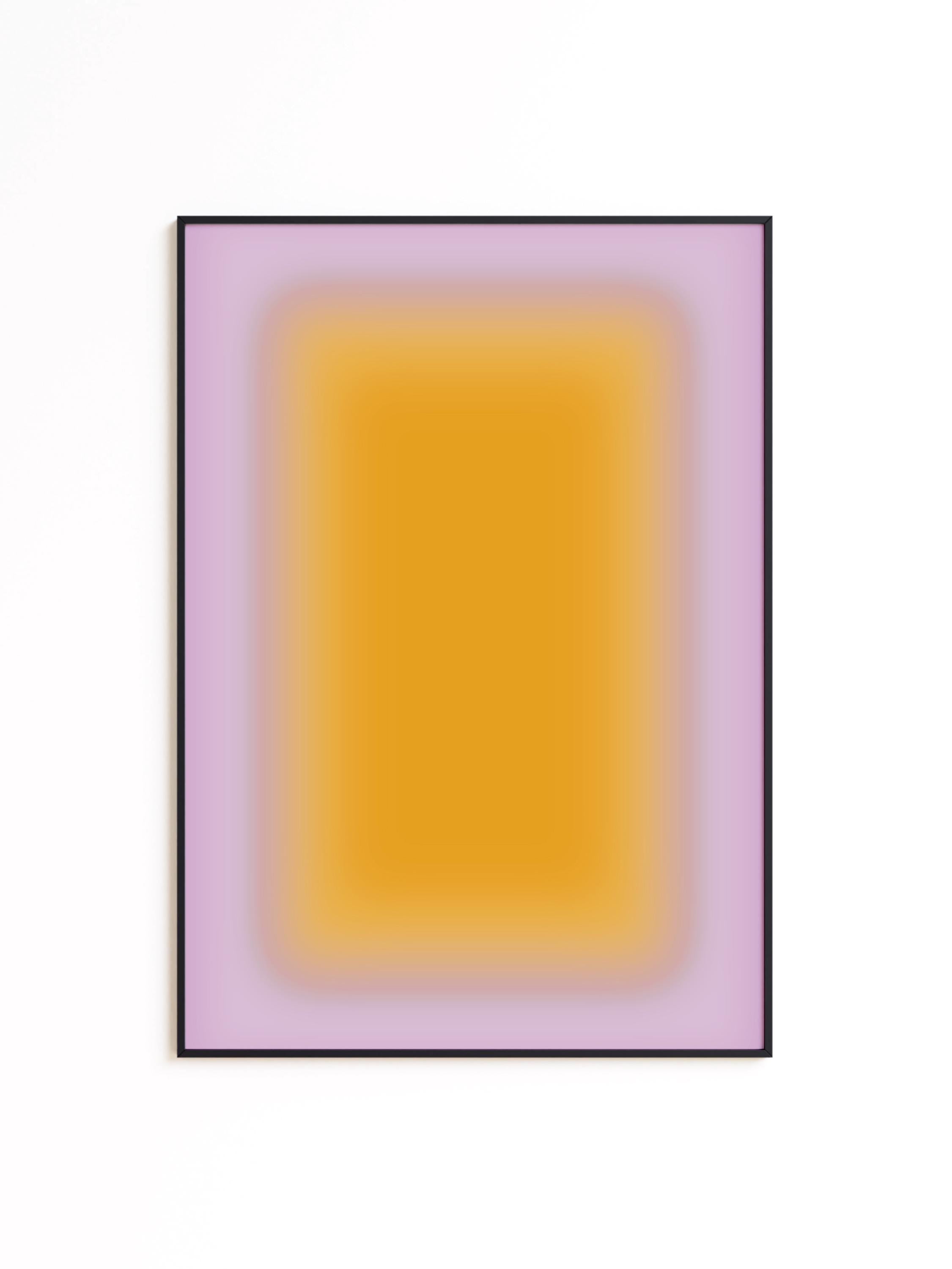 Yellow Gradient Wall Art Print, Minimalist Ombre Poster, Warm Abstract Printable