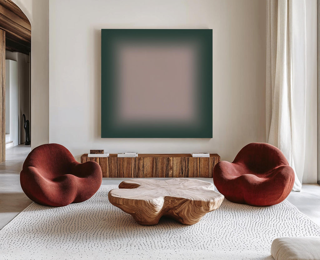 Earth Tone Wall Art Print, Sage Green Gradient Abstract, Minimal Modern Decor