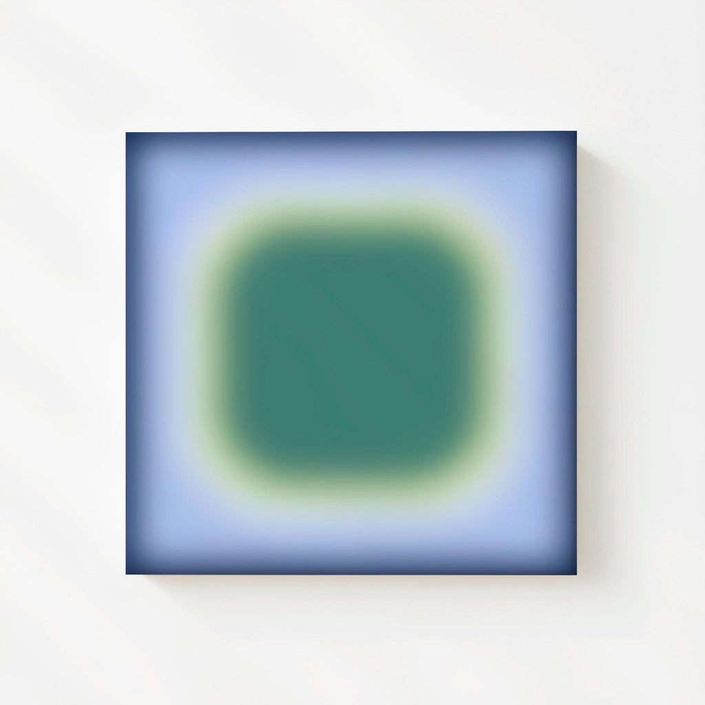 Calm Abstract Art Print, Blue Green Gradient, Coastal Minimal Wall Decor