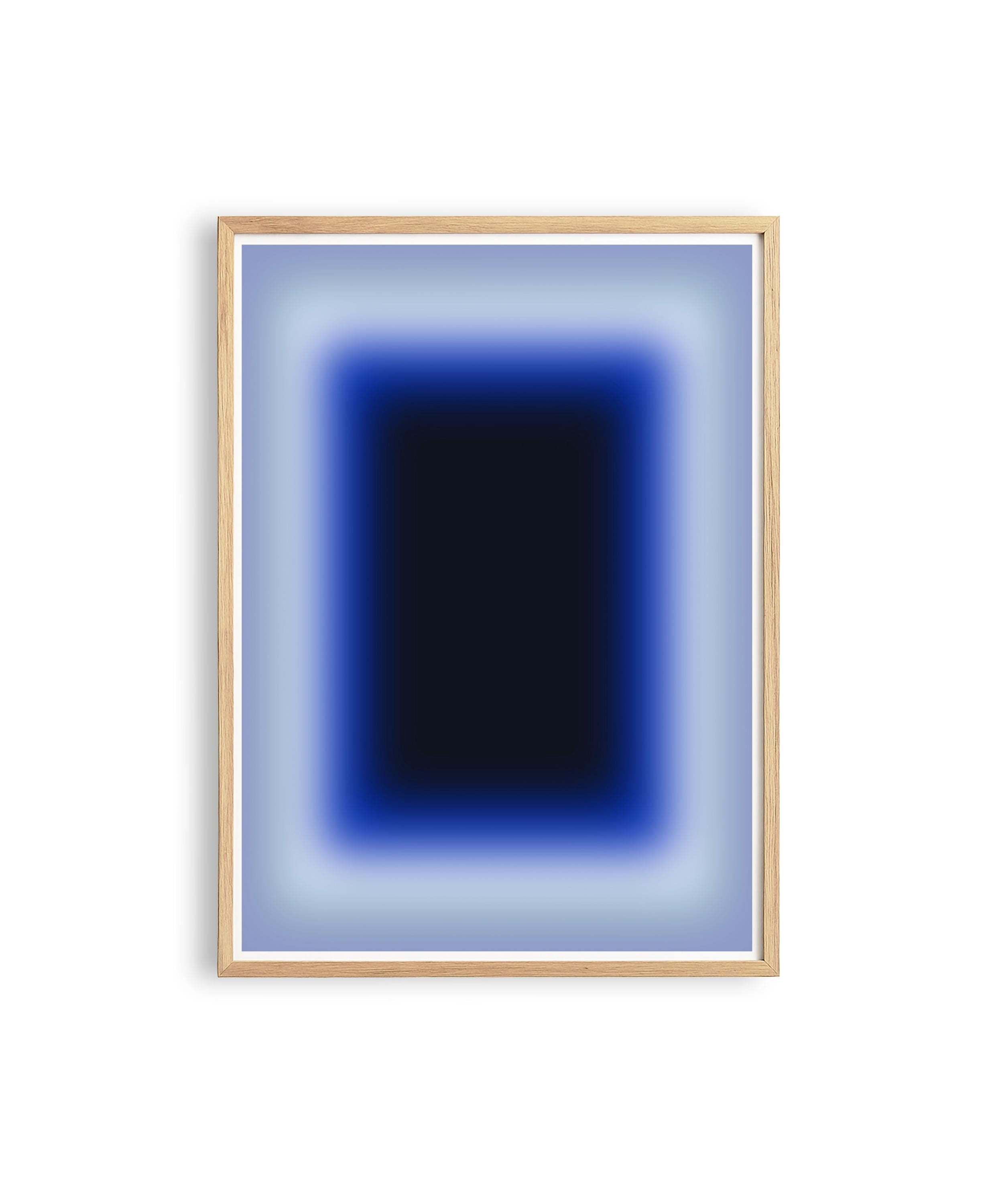 Blue Gradient Art Print, Navy Cobalt Abstract Poster, Modern Wall Decor