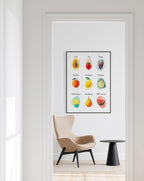 Fruit of the Spirit Chart Print, Christian Nursery Wall Art, Bible Verse Poster