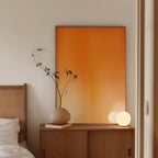 Orange Gradient Art Print, Minimal Abstract Poster, Warm Modern Wall Decor