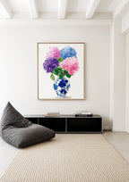 Hydrangea Watercolor Art, Delicate Floral Print for Bathroom or Bedroom