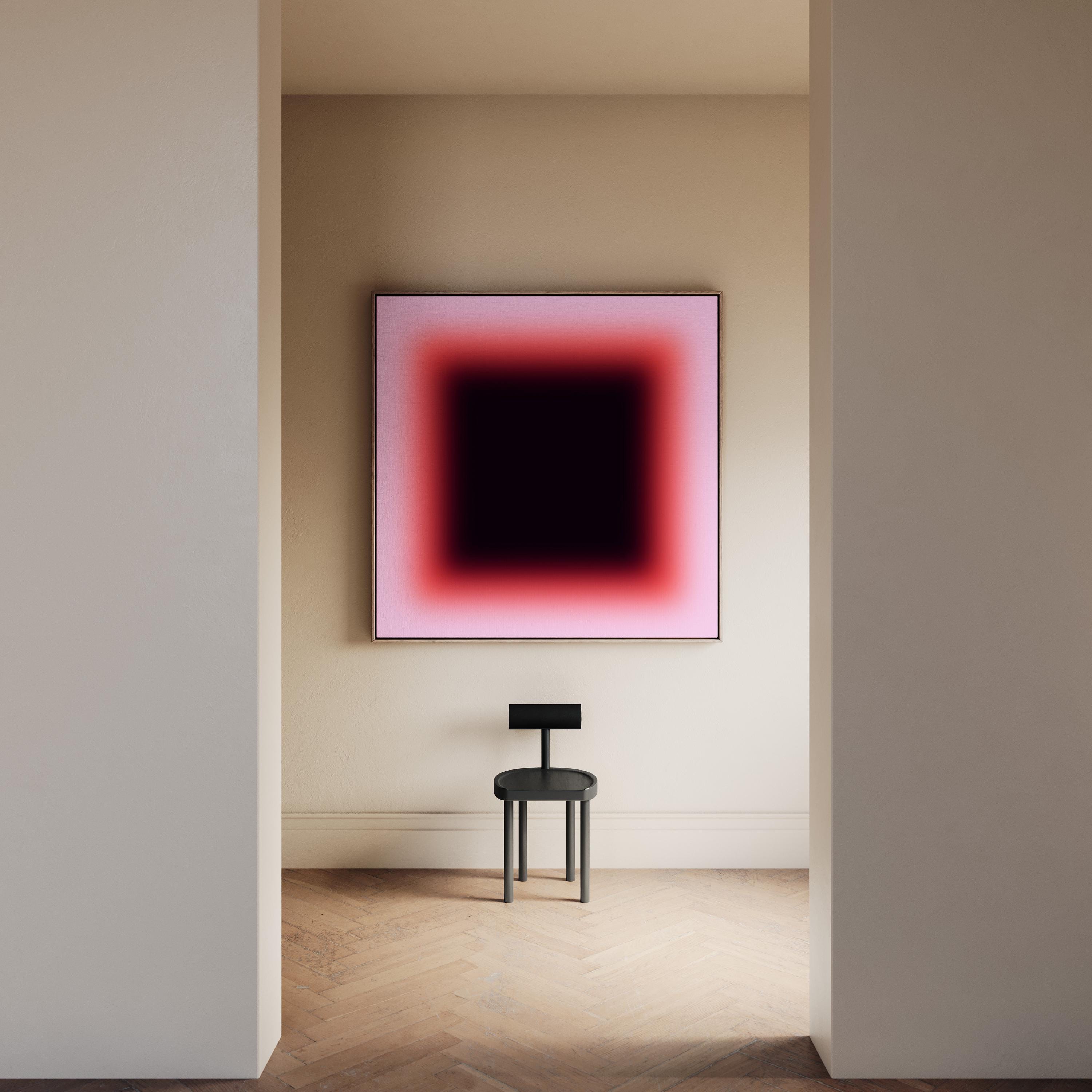 Red Pink Gradient Abstract Art Print, Bold Modern Minimal Wall Decor
