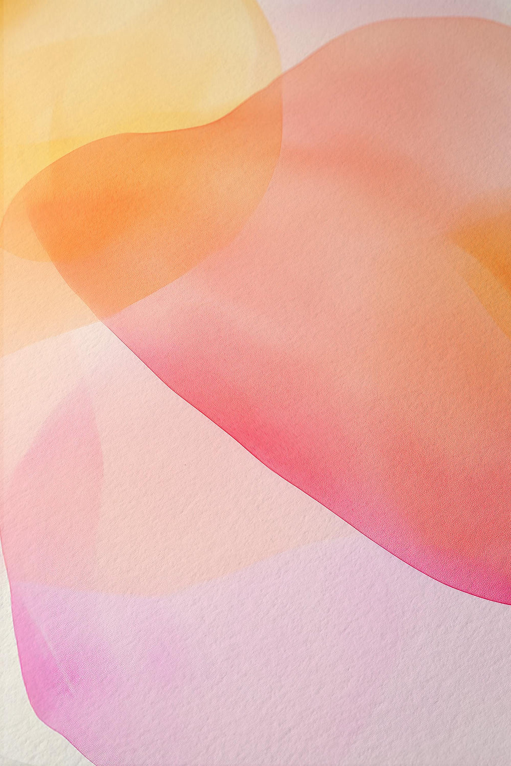 Peach Pink Abstract Wall Art, Soft Pastel Shape Print, Minimal Modern Decor