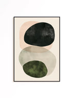 Neutral Abstract Shapes Print, Beige Organic Wall Art, Minimal Earth Tone Decor