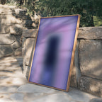 Purple Gradient Art Print, Lavender Blue Abstract Poster, Modern Wall Decor