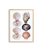 Seashell Wall Art Print, Oyster Pearl Poster, Coastal Beach Decor