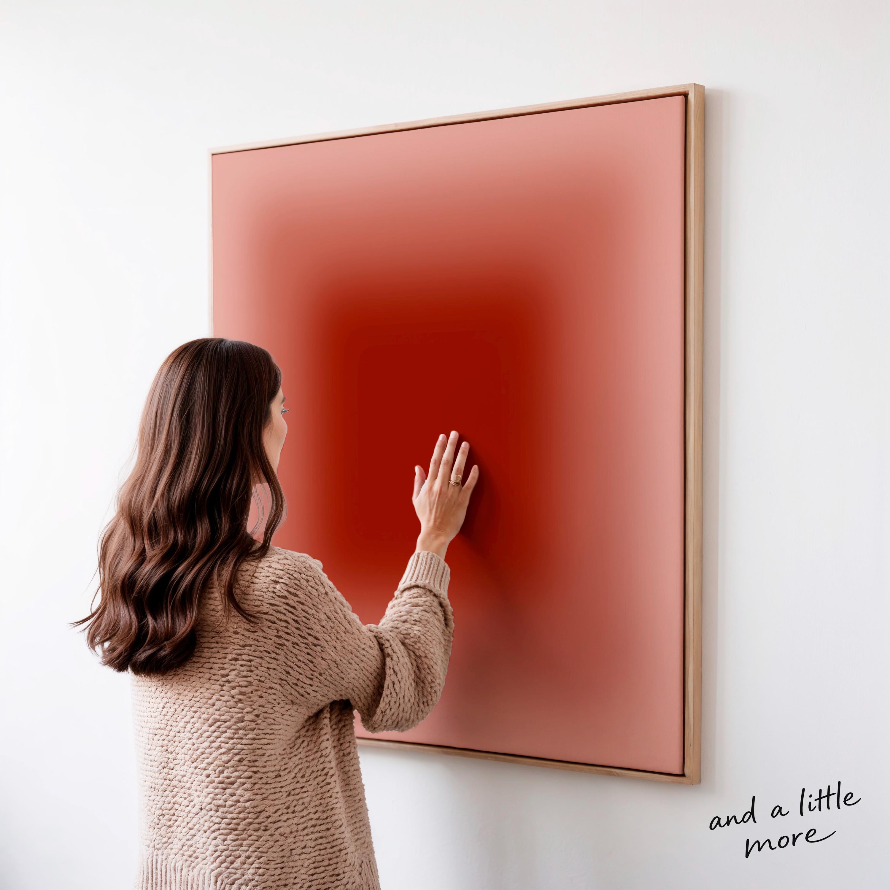 Terracotta Wall Art Print, Rust Red Gradient Poster, Warm Minimalist Decor