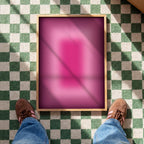 Pink Aura Art Print, Magenta Gradient Poster, Soft Glow Wall Decor