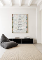 Fruit of the Spirit Wall Art Print, Floral Christian Decor, Galatians Poster