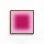 Pink Ombre Abstract Canvas Art, Minimalist Magenta Wall Decor