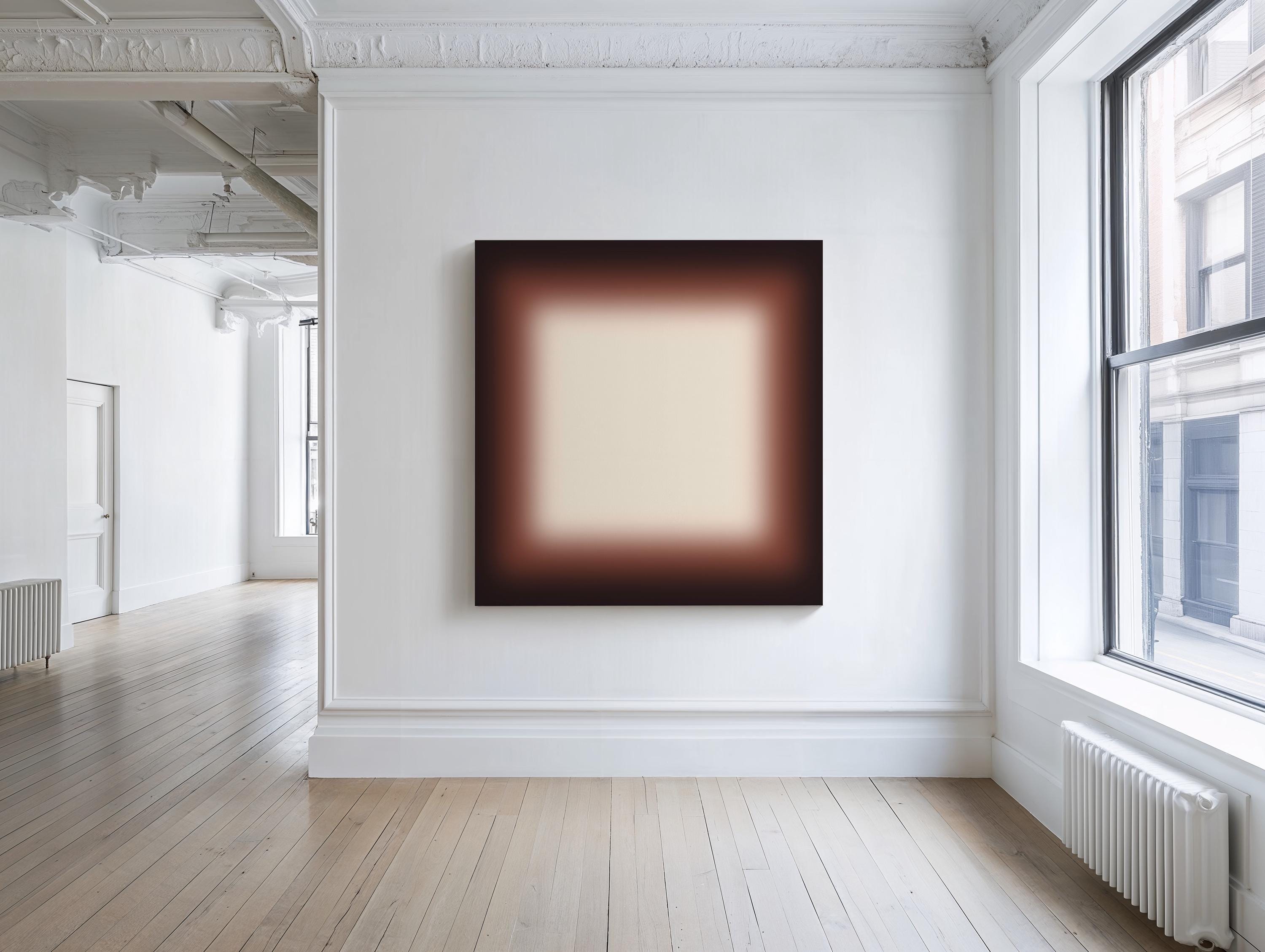 Brown Gradient Abstract Art Print, Minimal Neutral Modern Wall Decor, Warm Mocha Beige Artwork