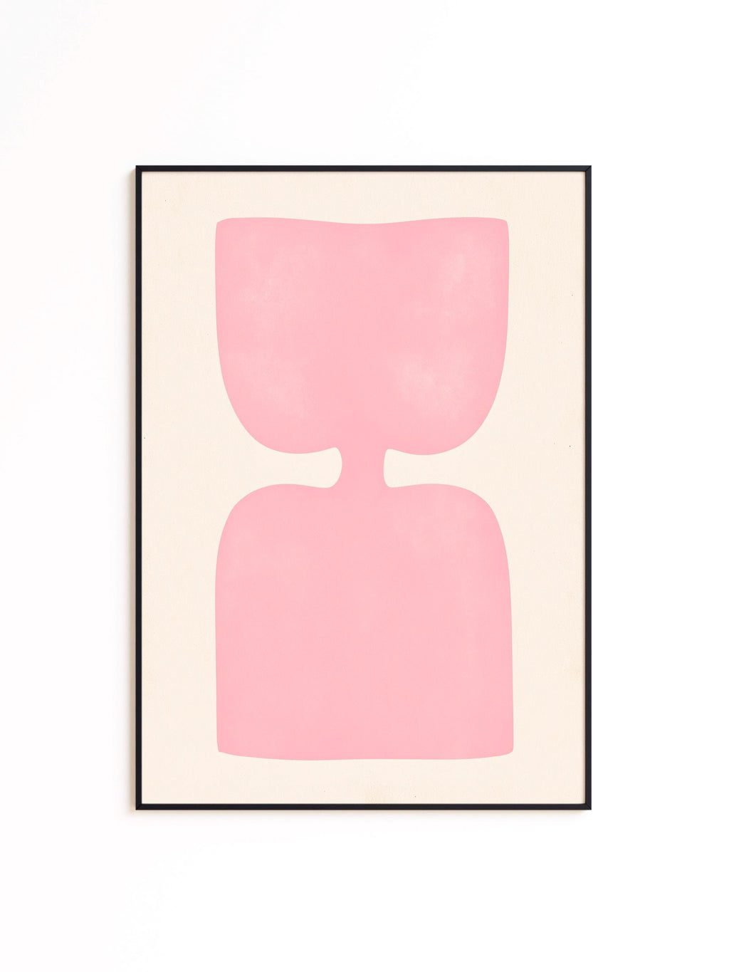 Pink Abstract Art Print, Minimalist Shape Poster, Soft Modern Wall Decor