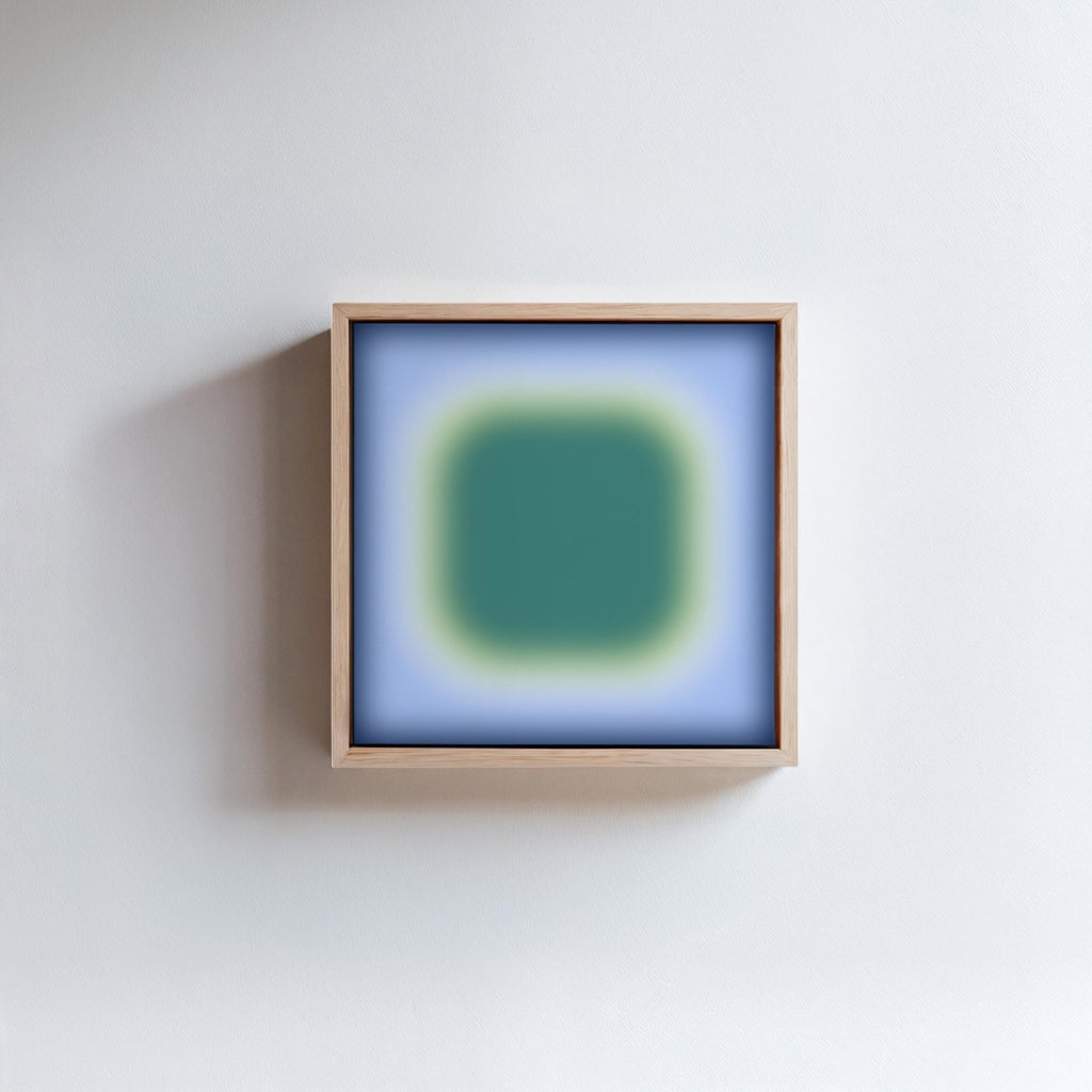 Calm Abstract Art Print, Blue Green Gradient, Coastal Minimal Wall Decor