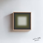 Olive Gray Gradient Abstract Print