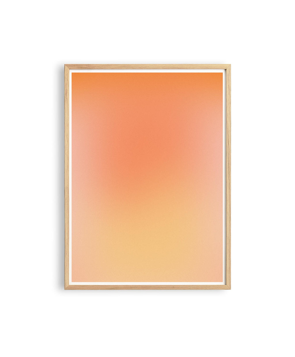 Peach Wall Art Print, Soft Orange Gradient, Minimal Abstract Decor