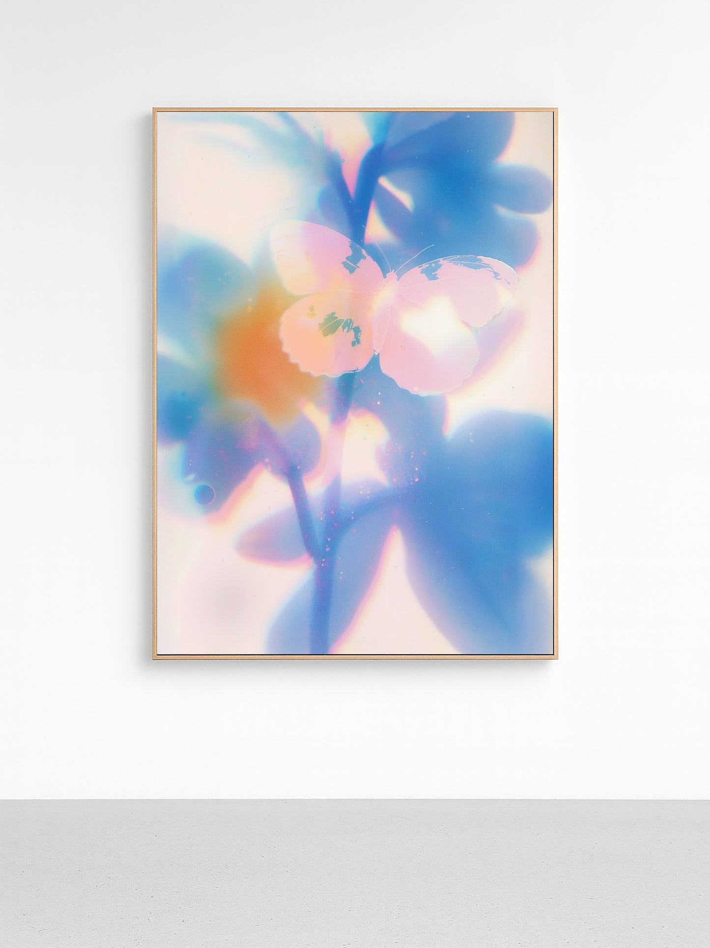 Lucent Petals – Abstract Floral Framed Art