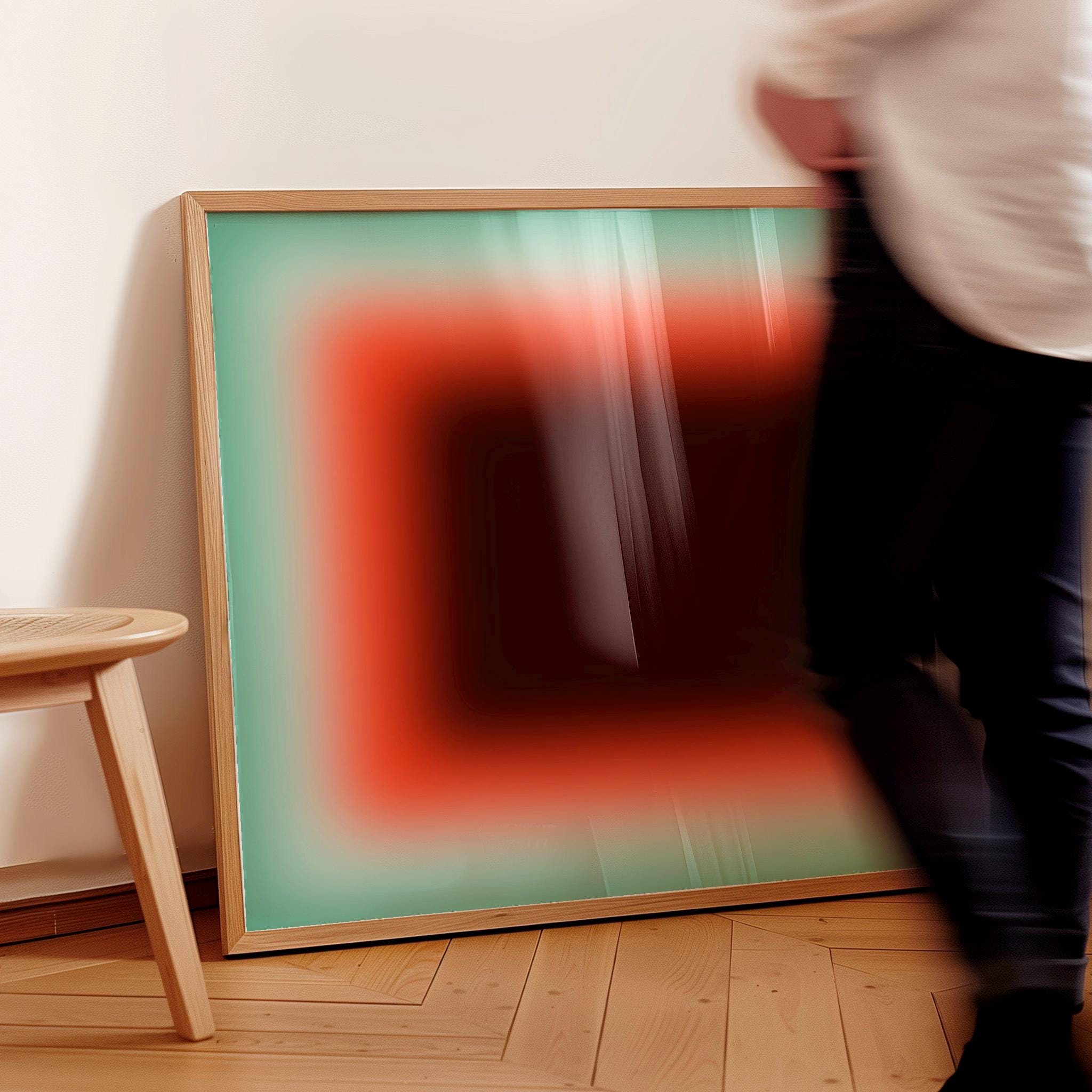 Coral Mint Canvas Wall Art