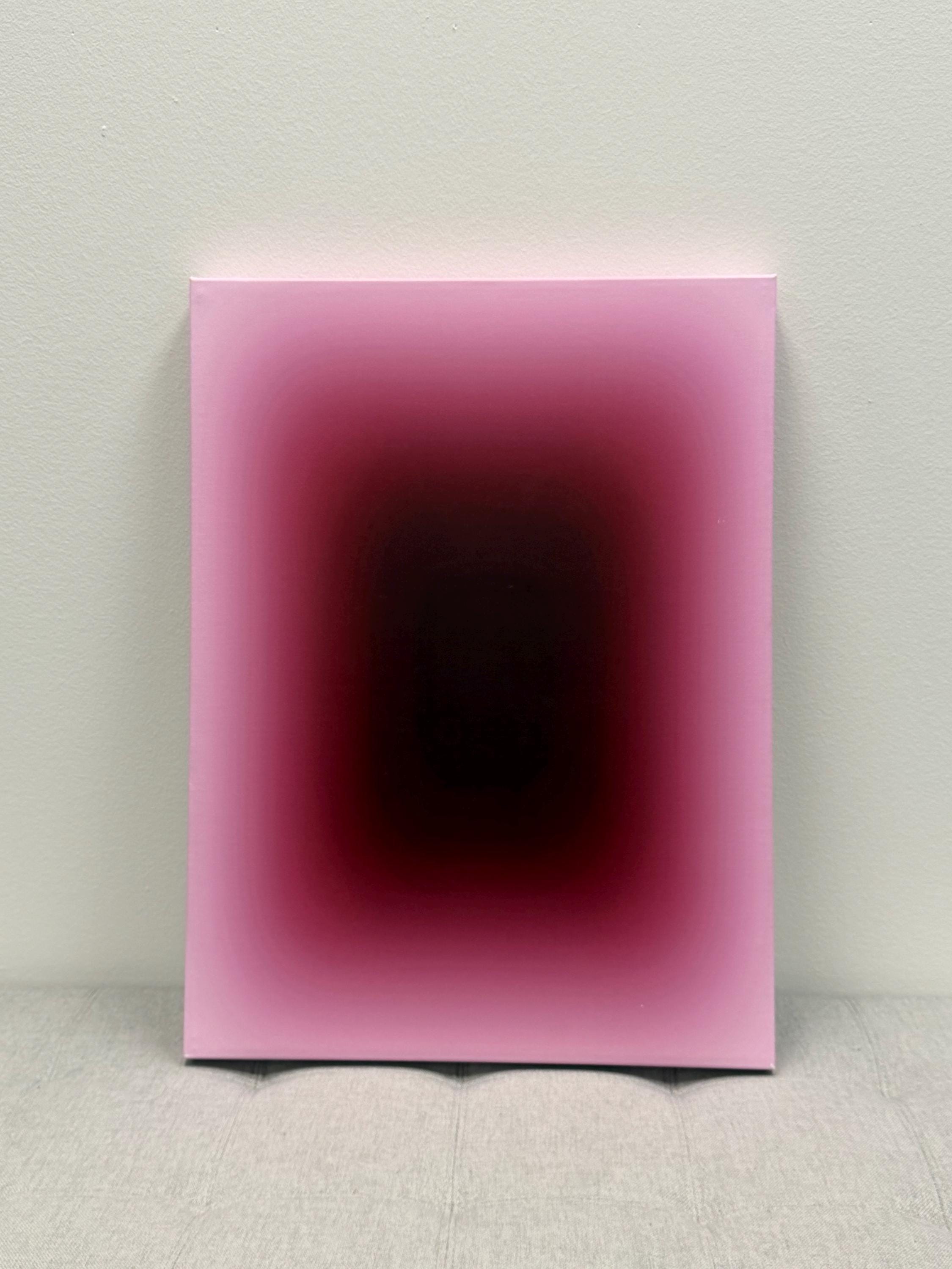 Burgundy Gradient Wall Art, Plum Mauve Abstract Canvas Print, Wine Glow Modern Minimal Decor