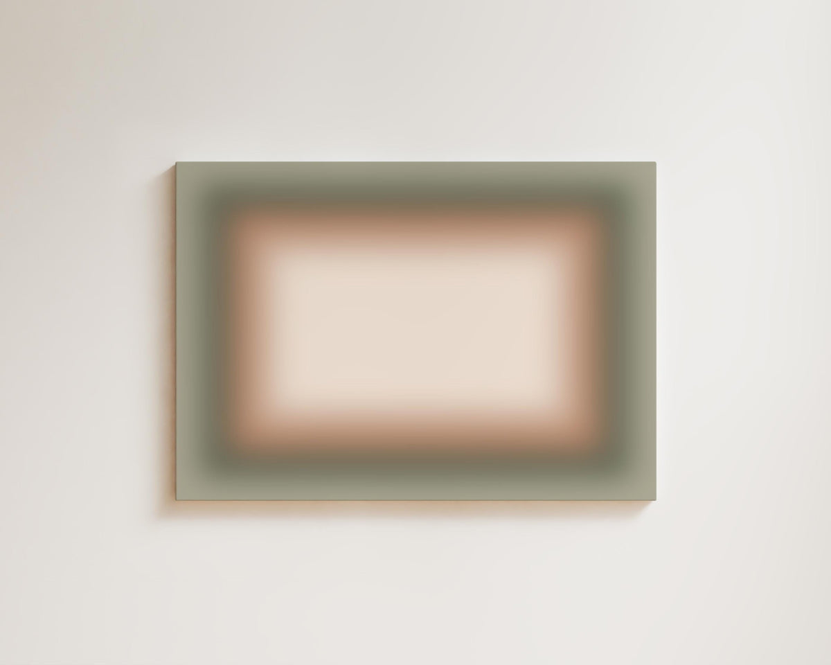 Sage Green Wall Art Print, Beige Blush Gradient, Horizontal Abstract Decor