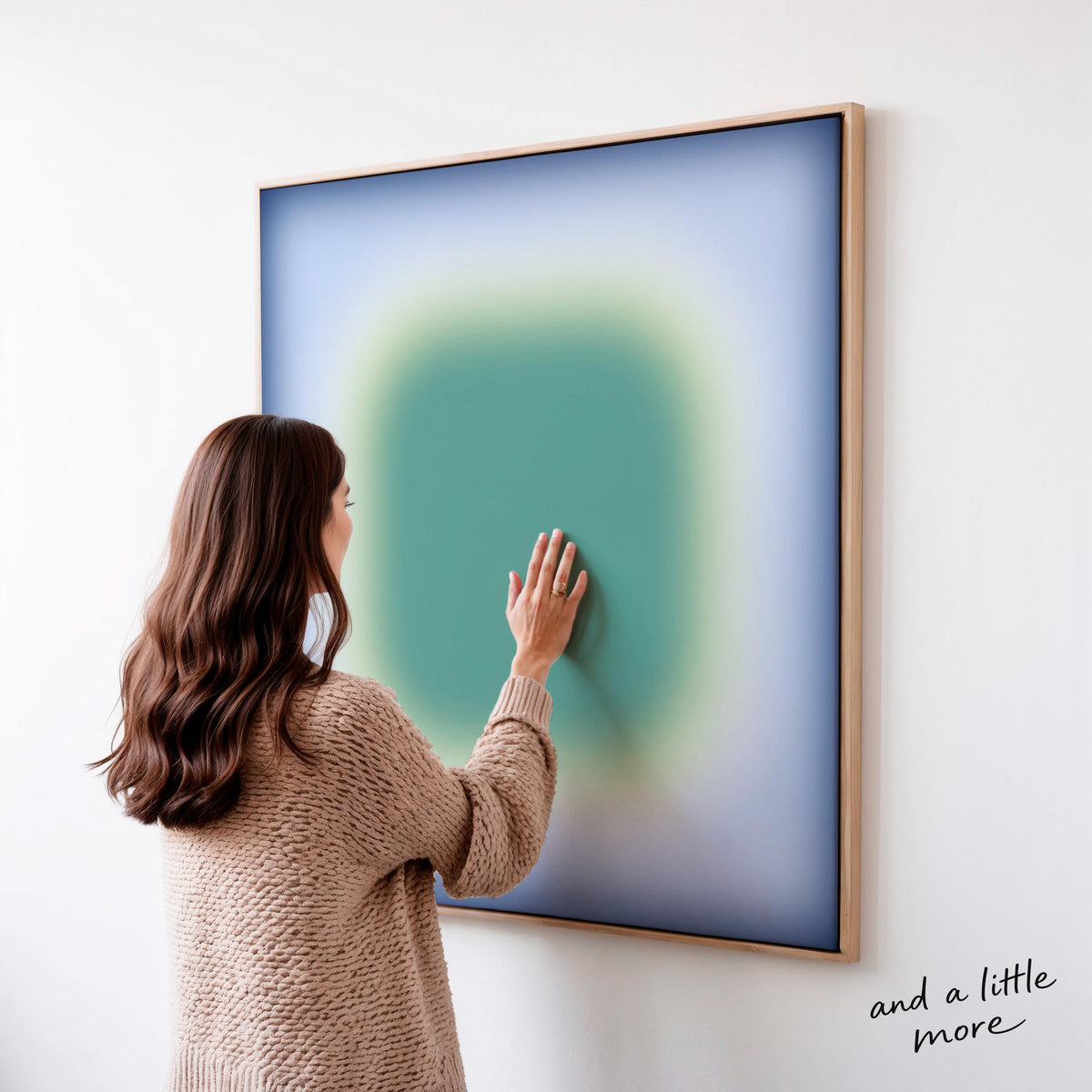 Calm Abstract Art Print, Blue Green Gradient, Coastal Minimal Wall Decor