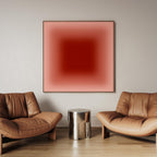 Terracotta Wall Art Print, Rust Red Gradient Poster, Warm Minimalist Decor