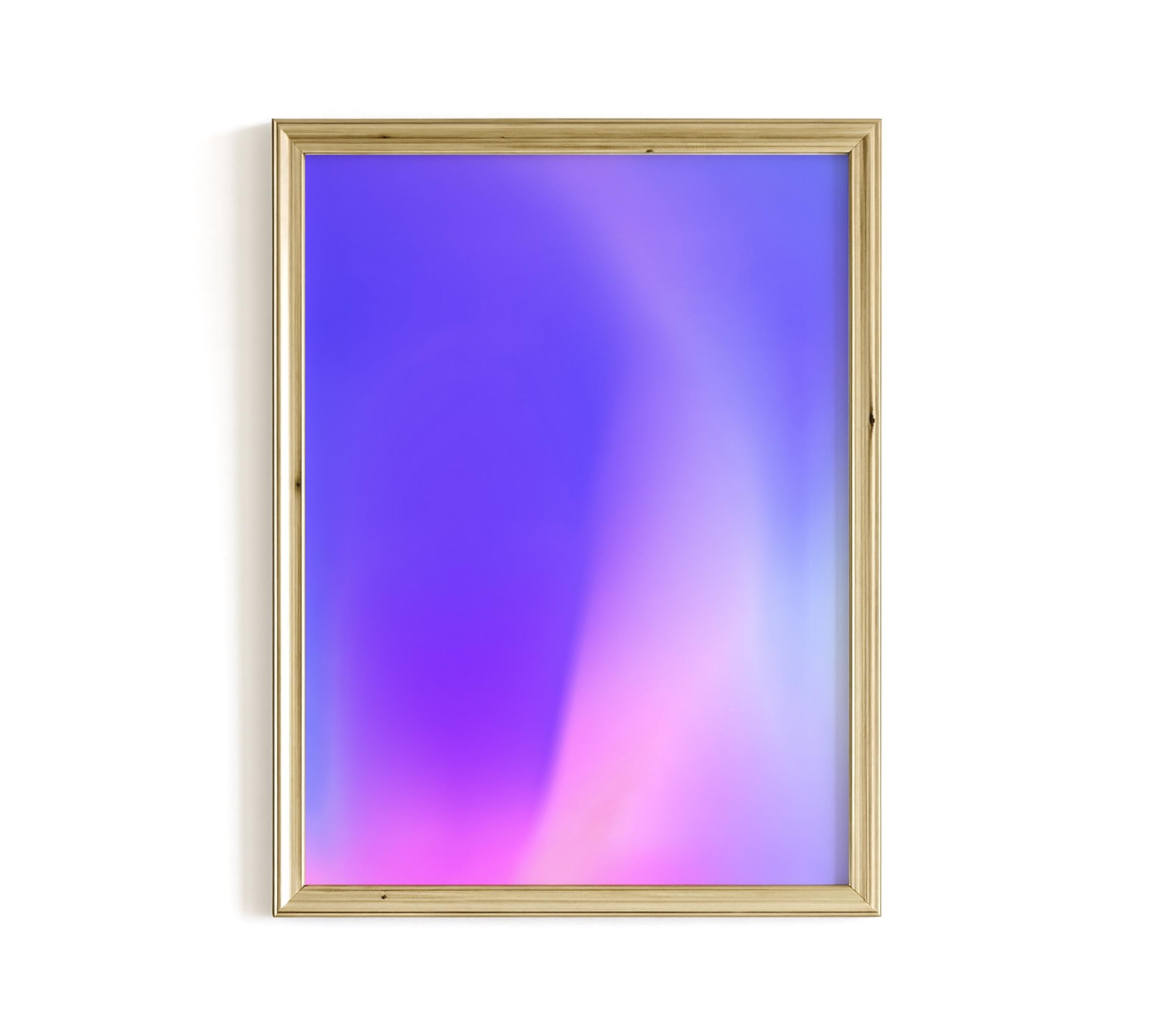Neon Purple Gradient Printable Wall Art, Abstract Modern Poster, Pink Lavender Minimal Decor