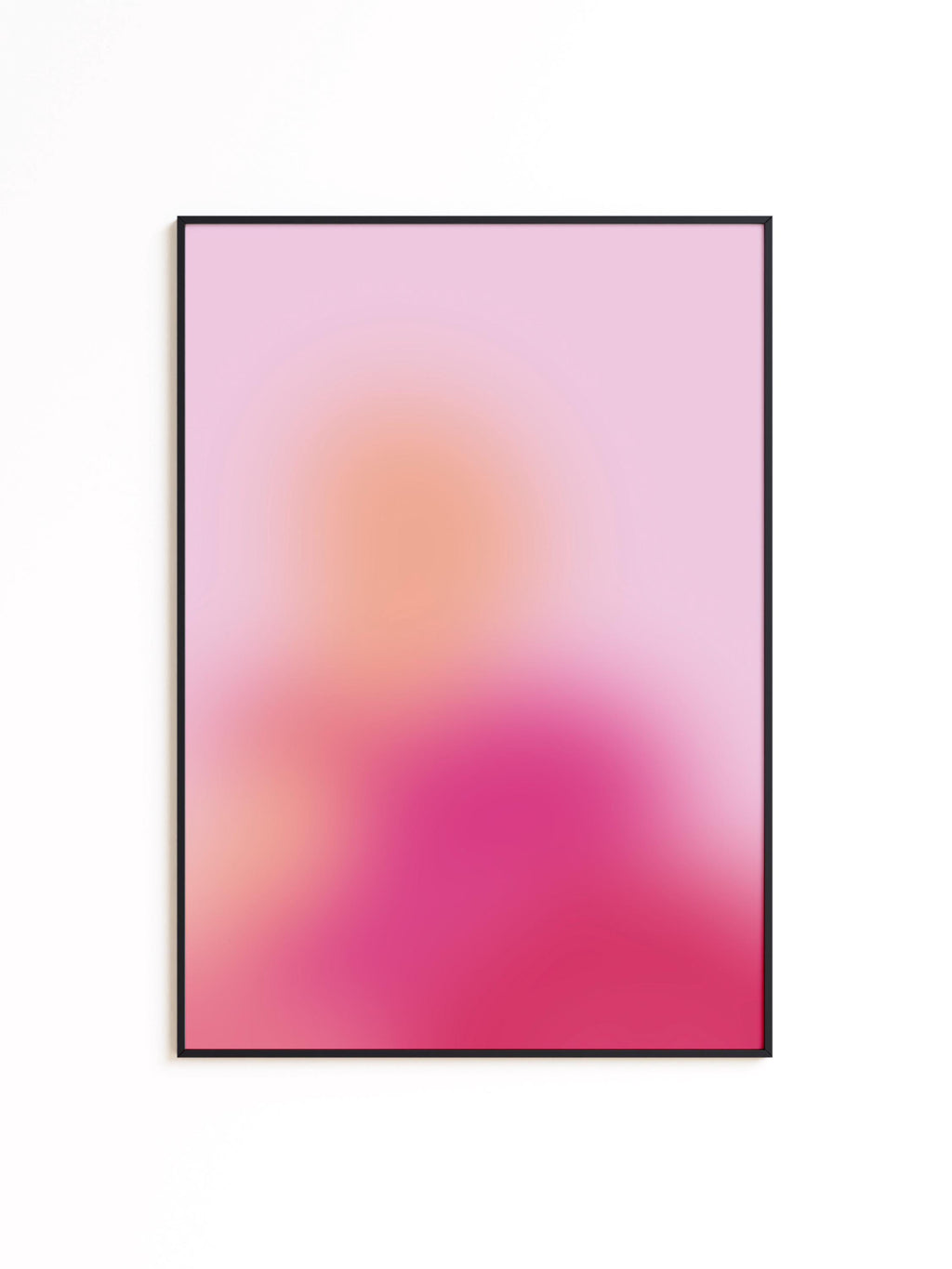 Pink Aura Gradient Print, Abstract Spiritual Wall Art, Soft Pastel Minimal Decor