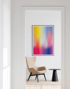 Rainbow Aura Art Print, Colorful Blur Poster, Dreamy Modern Wall Decor