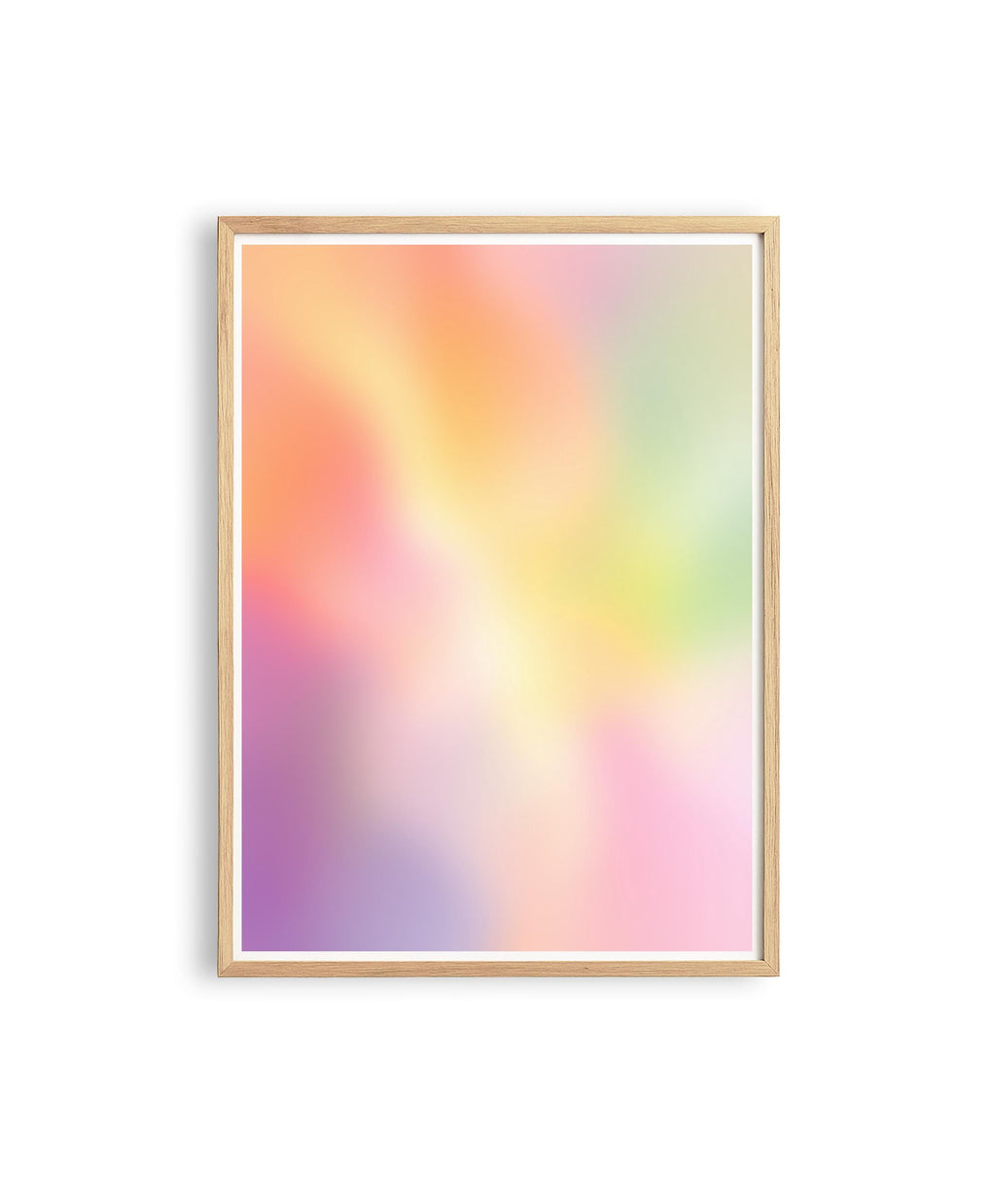 Pastel Gradient Art Print, Dreamy Rainbow Abstract Poster, Soft Color Wall Decor