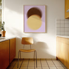 Lavender Brown Gradient Abstract Art Print, Soft Minimal Wall Decor, Large Canvas Art