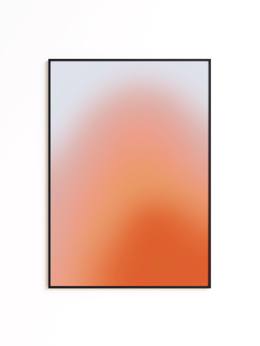 Lilac Peach Sunset Gradient Wall Art, Aura Glow Poster, Dreamy Minimal Abstract Print
