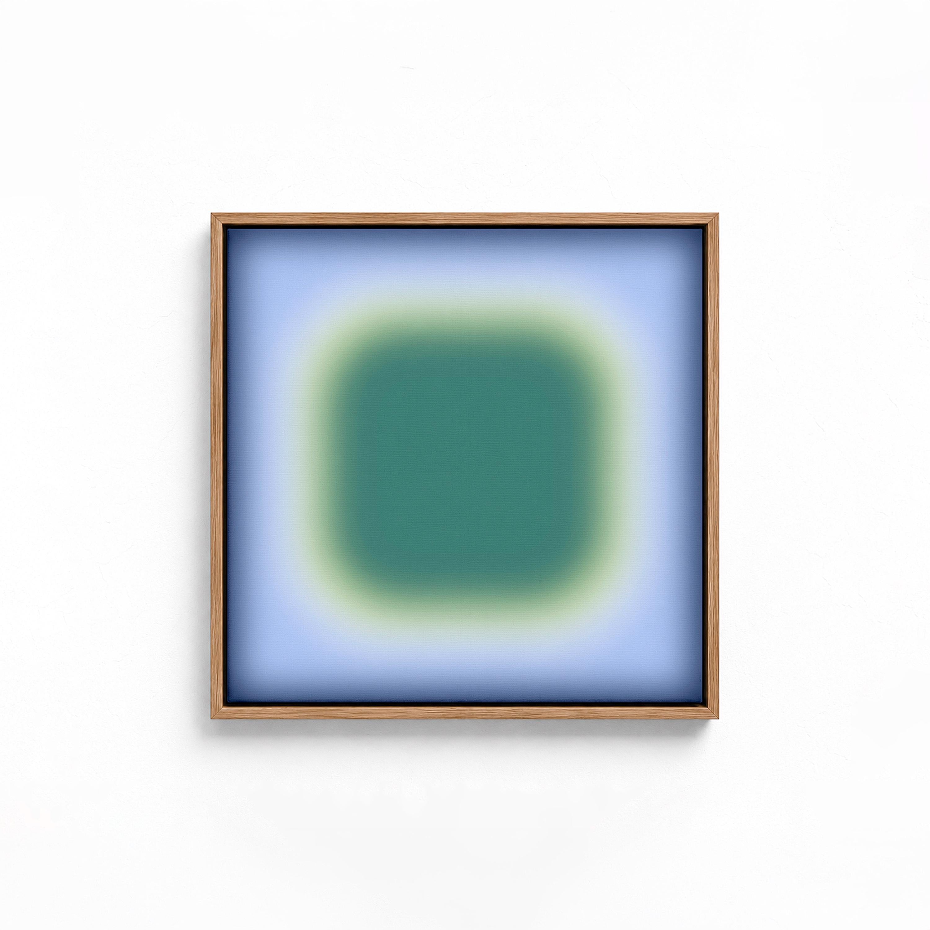 Calm Abstract Art Print, Blue Green Gradient, Coastal Minimal Wall Decor
