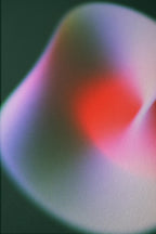 Abstract Blob Art Print, Modern Gradient Poster, Red Green Contemporary Wall Decor