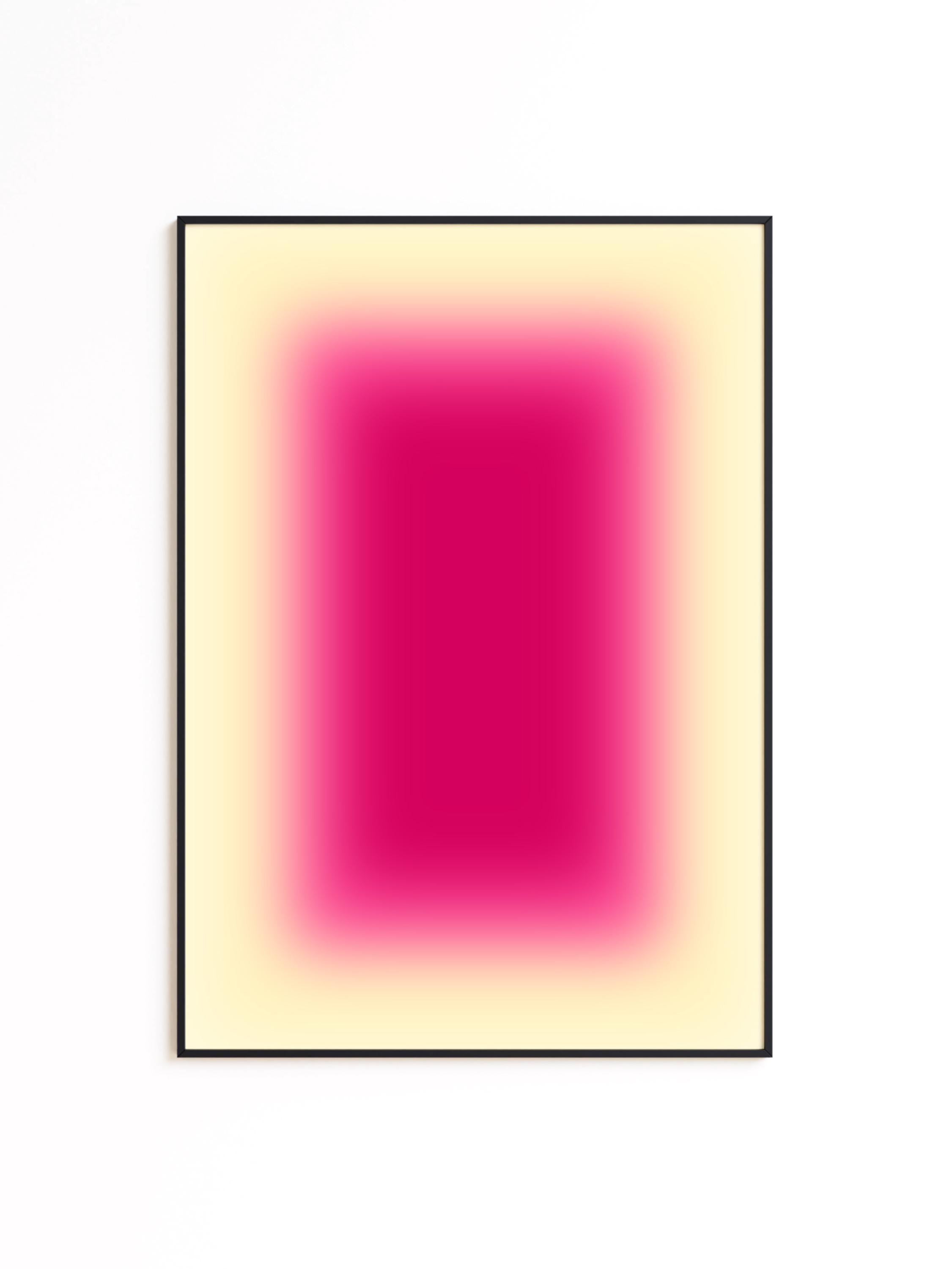 Pink Gradient Abstract Art Print, Warm Minimal Ombre Poster (Digital Download)