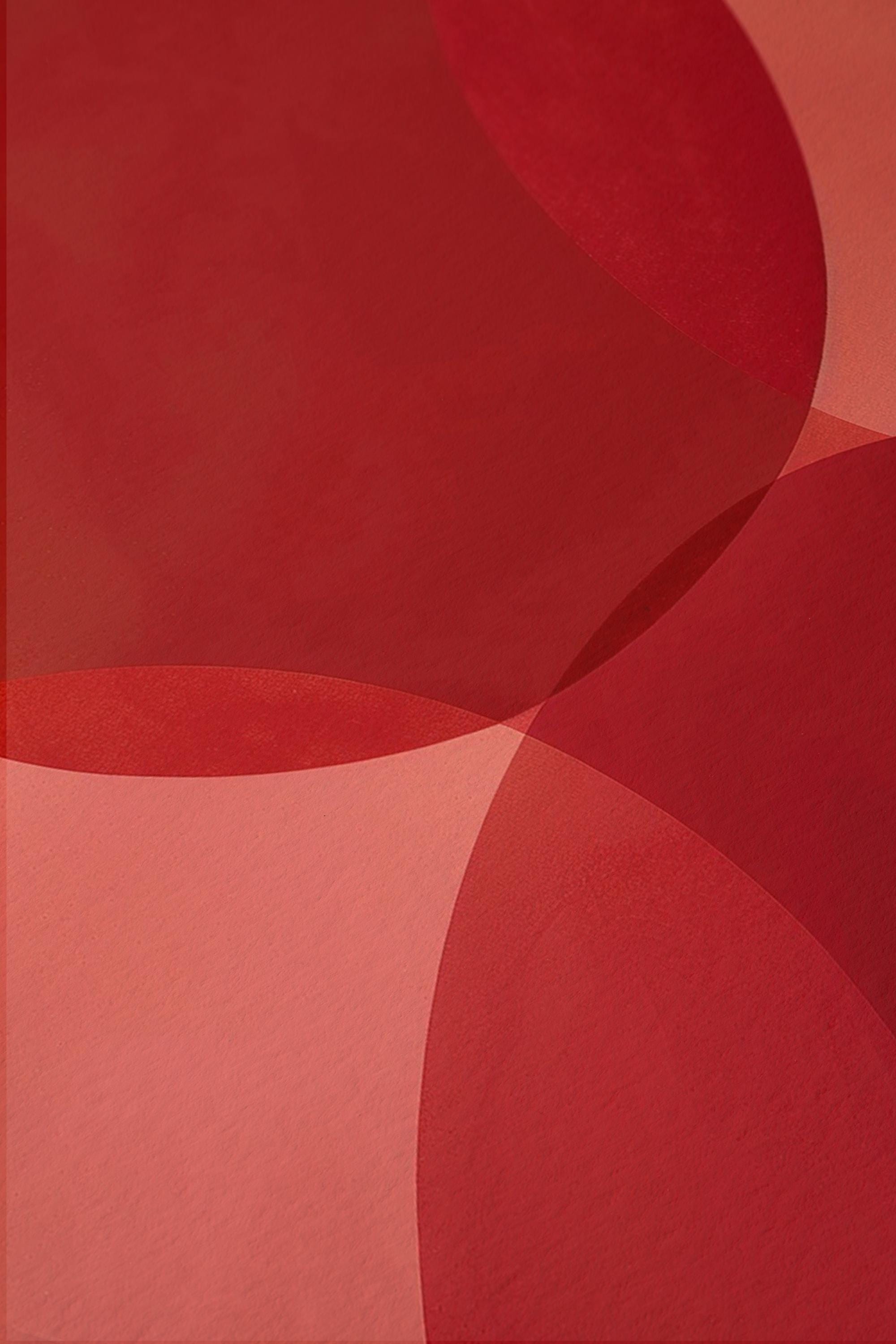 Red Abstract Wall Art Print, Modern Minimal Art, Contemporary Color Field Painting, Warm Red Interior Decor