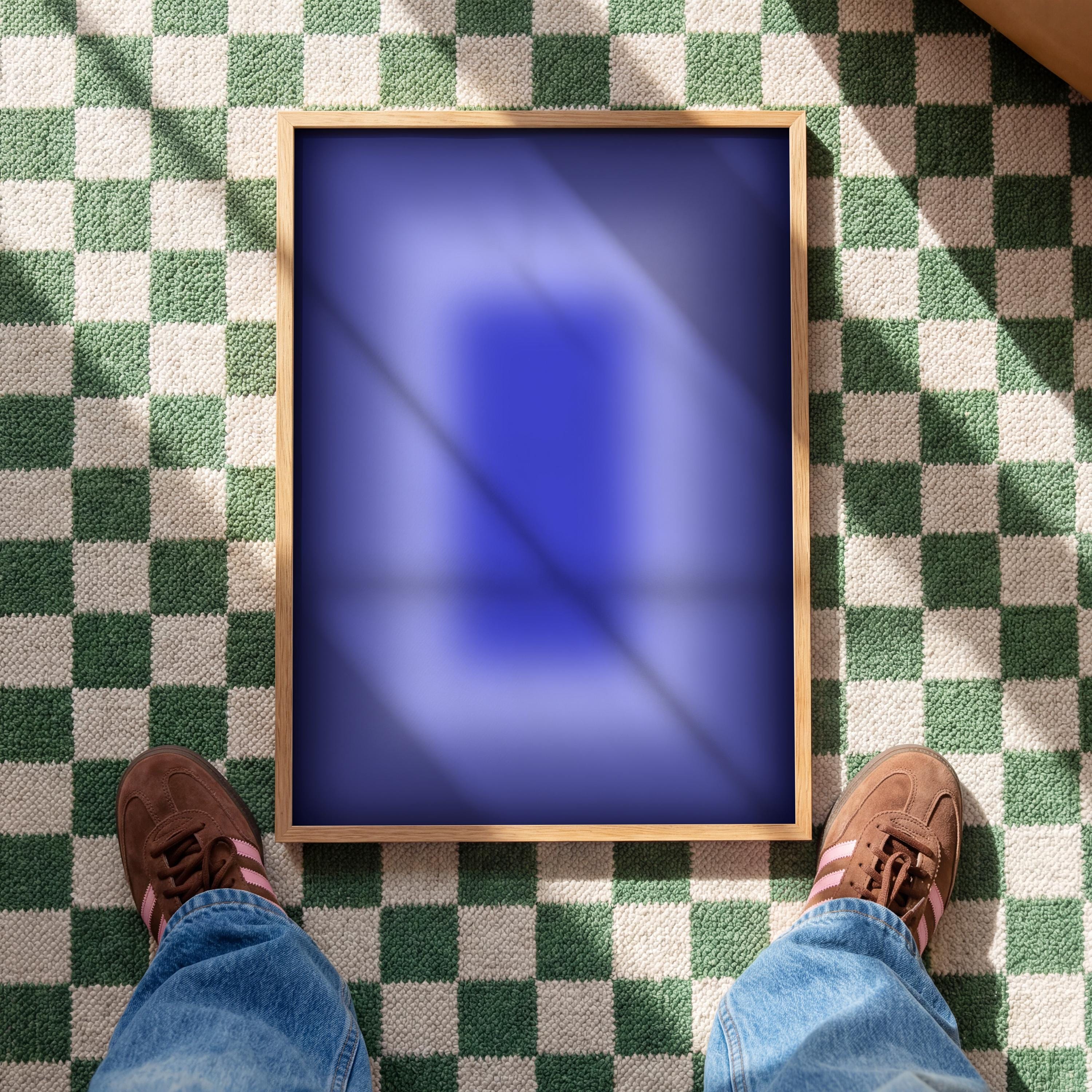 Blue Abstraact Wall Art, Minimalist Ombre Poster, Modern Abstract Wall Decor, Bathroom wall decor