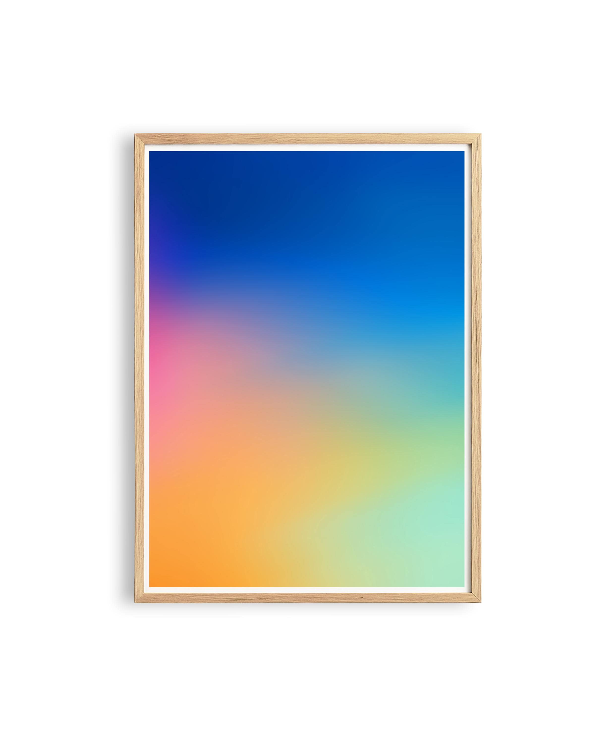 Color Gradient Wall Art Printable, Minimalist Modern Poster Set, Soft Pastel Abstract Decor