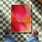 Red Pink Aura Gradient Print, Warm Abstract Wall Art, Orange Modern Decor Print