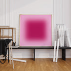 Pink Abstract Wall Art, Minimalist Magenta Ombre Canvas Home Decor, Large Canvas Art