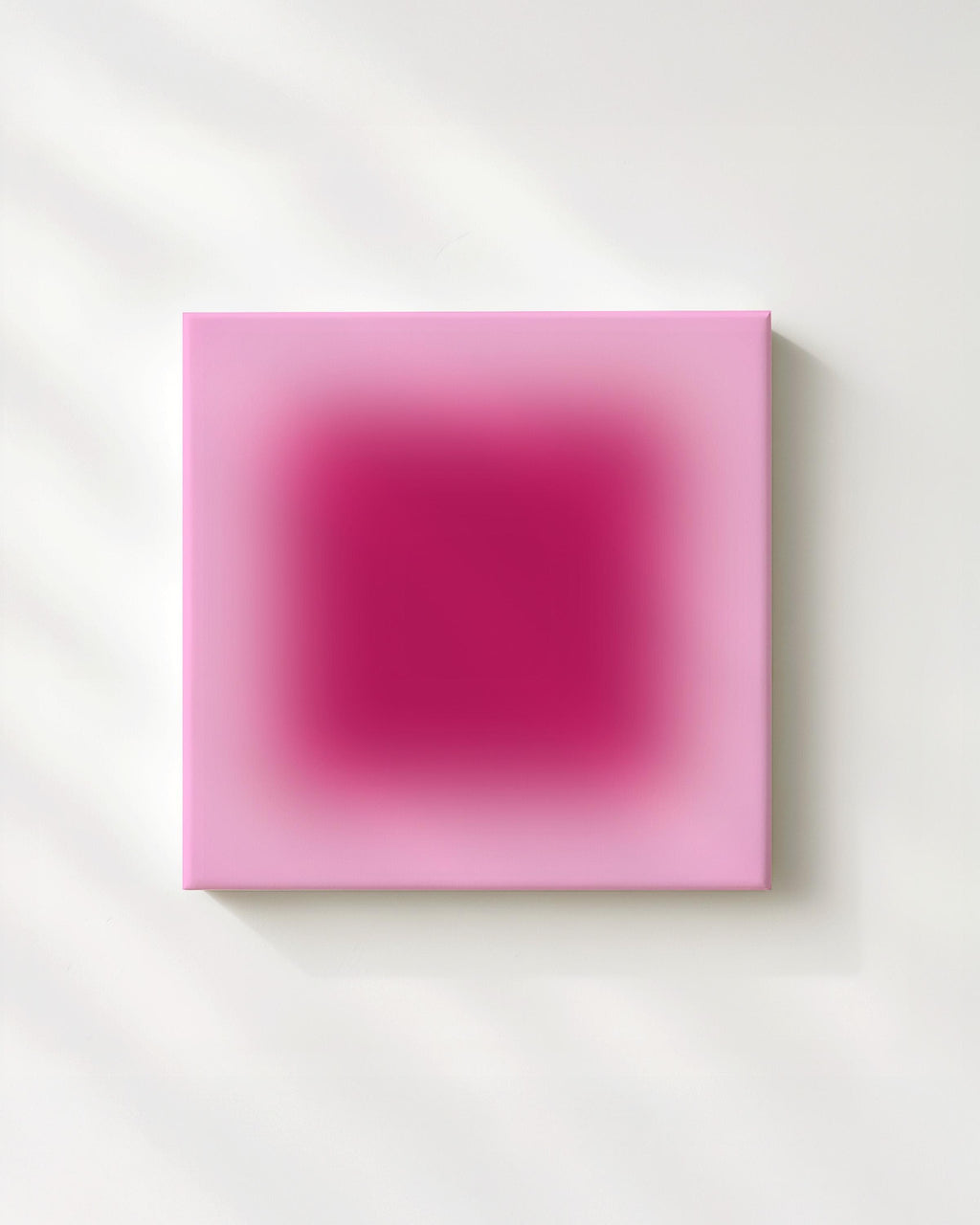 Pink Abstract Wall Art, Minimalist Magenta Ombre Canvas Home Decor, Large Canvas Art
