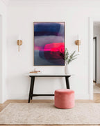 Pink Navy Abstract Art Print